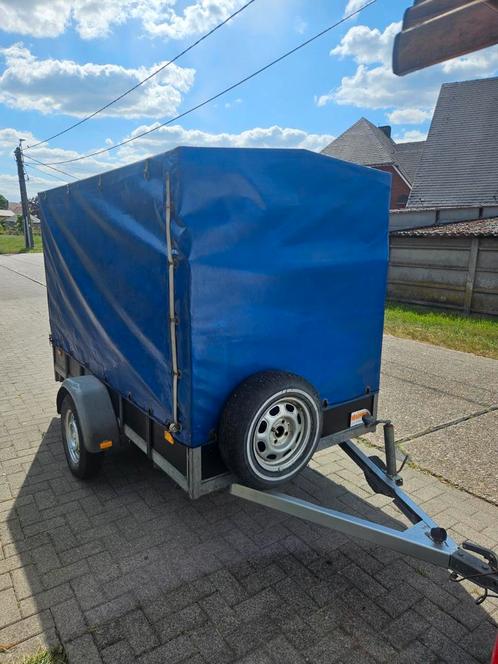 Aanhangwagen met zeil – max 750 kg – Rijbewijs B, Auto diversen, Aanhangers en Bagagewagens, Gebruikt, Ophalen