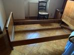 Houten 1 persoonsbed met lattoflex, Huis en Inrichting, Ophalen, Gebruikt