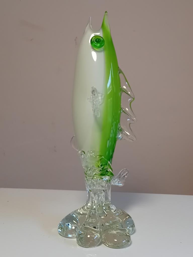 Ancien Poisson soliflore en verre de Murano, Enlèvement ou Envoi