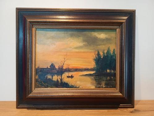 Schilderij Hamme Oude Durme, Antiek en Kunst, Kunst | Schilderijen | Klassiek, Ophalen of Verzenden