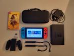 Nintendo switch met splinternieuwe batterij en games, Ophalen, Switch Original, Met 3 controllers of meer, Gebruikt