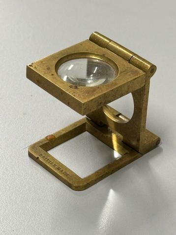 Antiek vergrootglas Pocket magnifying glass thread-counter