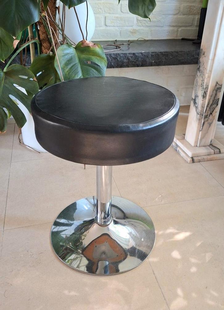 Tabouret vintage rétro des années 70, Maison & Meubles, Tabourets, Comme neuf, Fer, Enlèvement ou Envoi
