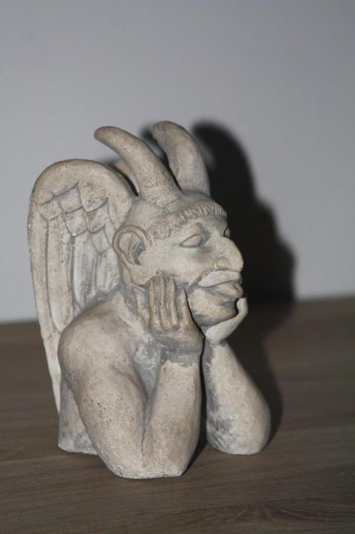 Diable , J.L. Delaroche , beeld , 14 cm hoog met label, Antiek en Kunst, Kunst | Beelden en Houtsnijwerken, Ophalen of Verzenden
