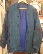 Veste en laine d'Irlande, Bleu, Porté, Taille 42/44 (L), Envoi