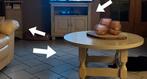 Tv-kast, Bijzetkastje, salontafel, Ophalen