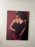 ️ Exclusive Canvas Artwork – Elegant Masked Woman, Huis en Inrichting, Ophalen, Zo goed als nieuw