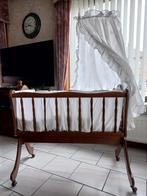 Hauck vintage eikenhouten kantelbare wieg op wieltjes+matras, Ophalen, Zo goed als nieuw, Wieg