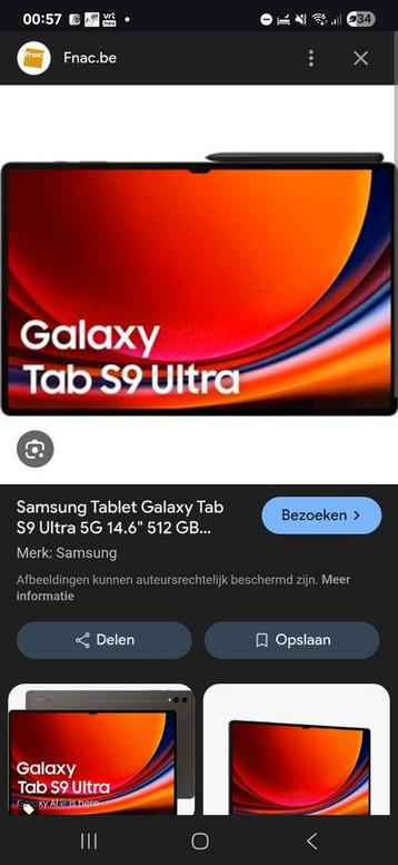 Je recherche une Samsung Tab S9 Ultra pour 500 euros maximum, Informatique & Logiciels, Android Tablettes, Enlèvement ou Envoi