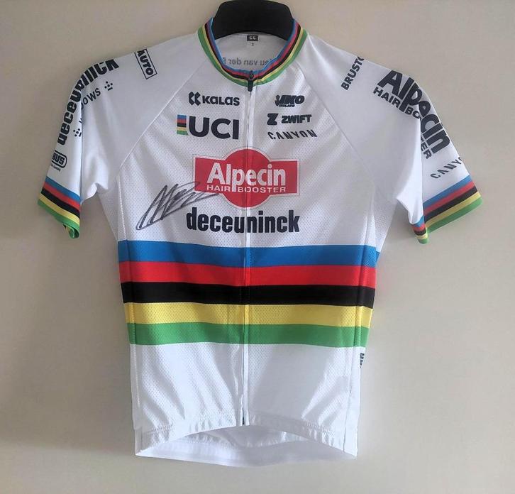 Mathieu van der Poel gesigneerd Kalas UCI WK shirt, Sport en Fitness, Wielrennen, Nieuw, Kleding, Ophalen of Verzenden