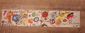 Jean Tinguely  - 2 officiële Uitnodiging kaarten - 1986 beschikbaar voor biedingen