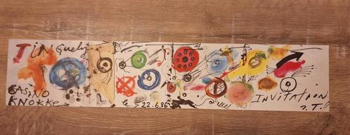 Jean Tinguely  - 2 officiële Uitnodiging kaarten - 1986, Antiek en Kunst, Kunst | Litho's en Zeefdrukken, Ophalen of Verzenden