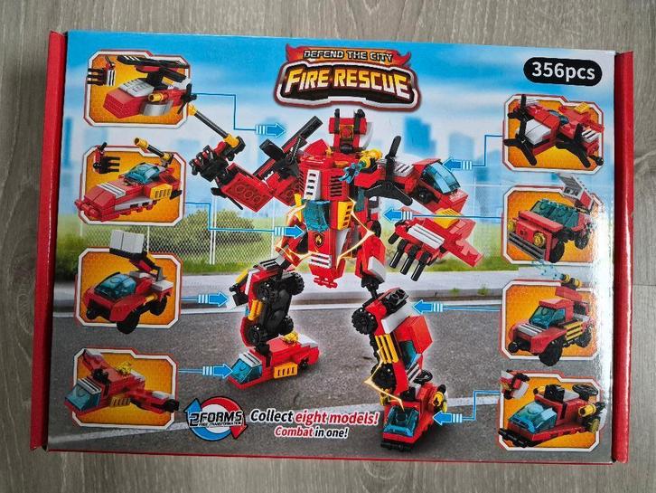 Bouwstenen Set : Fire rescue: 8 in 1: 356 stuks, Kinderen en Baby's, Speelgoed | Bouwstenen, Gebruikt, Overige merken, Ophalen of Verzenden