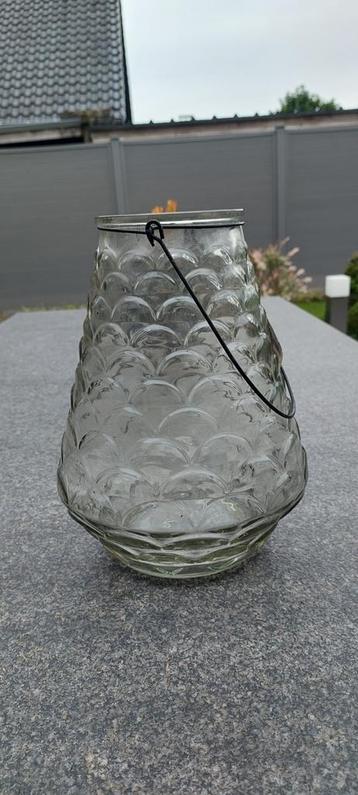 Grote vaas  in glas 30 cm hoog