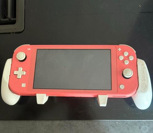 Nintendo Switch Lite Roze & Blauw + extra’s, Games en Spelcomputers, Spelcomputers | Nintendo Switch Lite, Zo goed als nieuw, Roze of Coral