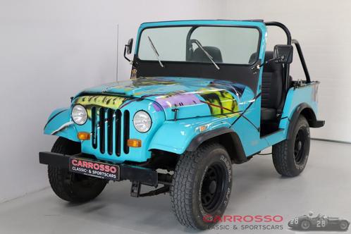 Jeep CJ - Painted by Herman Brood, Auto's, Jeep, Bedrijf, CJ, 4x4, Open dak, Radio, Trekhaak, Benzine, Cabriolet, Automaat, Blauw