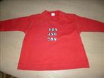 rood truitje maat 62, Enfants & Bébés, Vêtements de bébé | Taille 62, Enlèvement ou Envoi, Comme neuf, Fille, Pull ou Veste