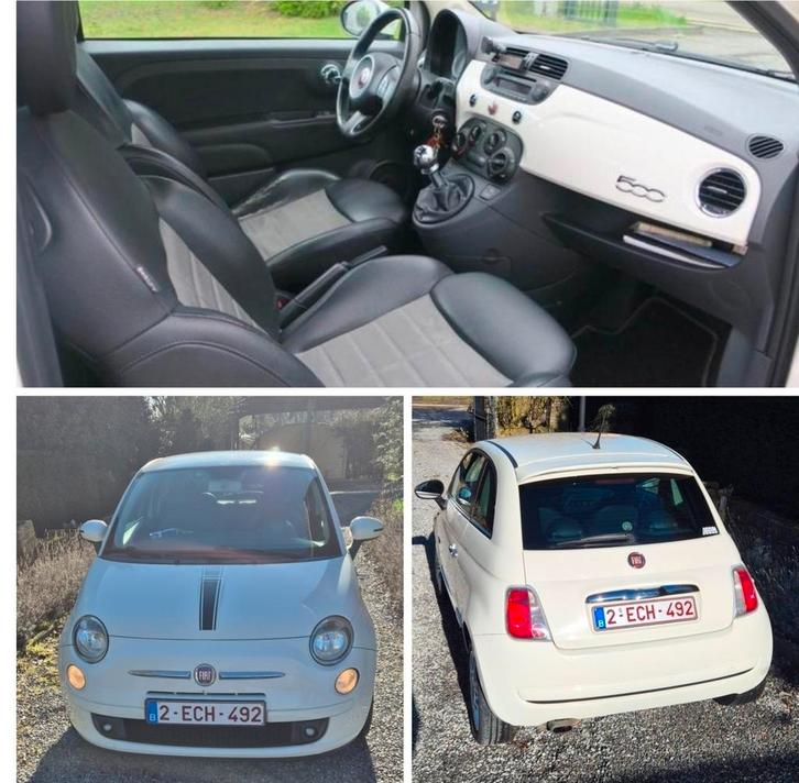 Fiat 500 1.2i lounge, Autos, Fiat, Particulier, ABS, Airbags, Air conditionné, Ordinateur de bord, Verrouillage central, Rétroviseurs électriques