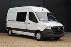 Mercedes Sprinter *DUBBELE CABINE 6 ZIT* GPS - AUTO - TREK, Auto's, Stof, 4 cilinders, 2000 kg, Wit