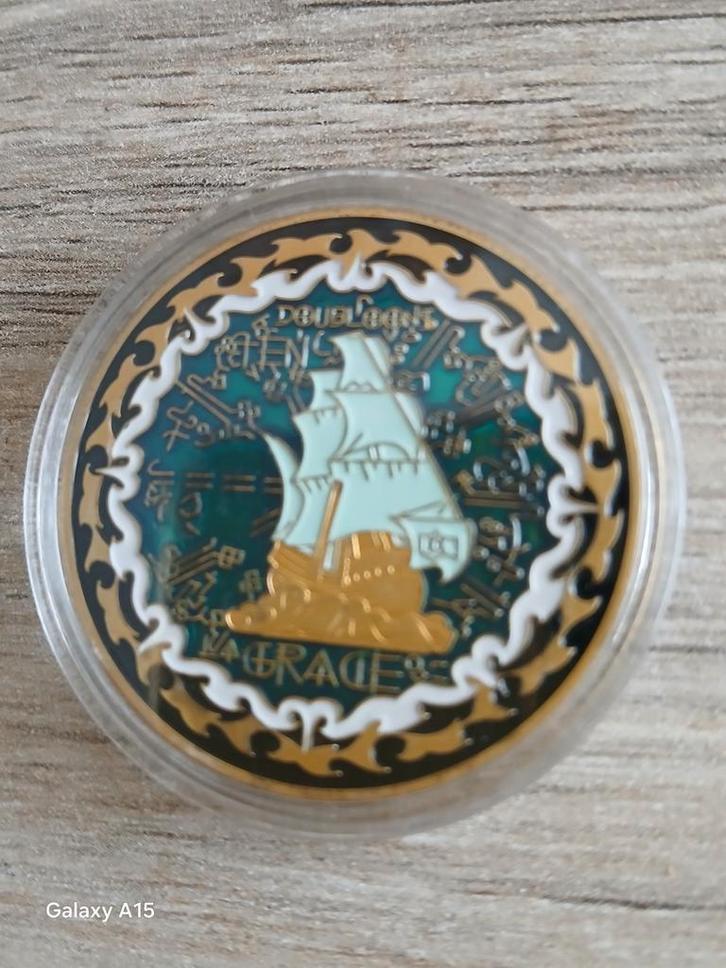 Prachtige piraten munt 5 cm diameter, Postzegels en Munten, Munten | Amerika, Ophalen of Verzenden