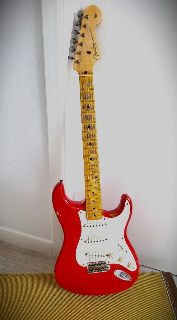 Fender Stratocaster CS 2009 relic 57, Muziek en Instrumenten, Snaarinstrumenten | Gitaren | Elektrisch, Zo goed als nieuw, Solid body