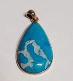 Zilveren Hanger met druppel vormige turquoise, Nieuw, Ophalen of Verzenden, Met edelsteen, Zilver