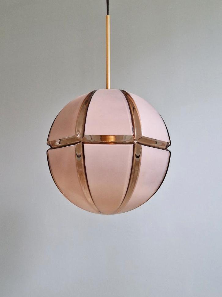 Grote hanglamp van matglas, Peill & Putzler, 1970, Antiek en Kunst, Antiek | Verlichting, Ophalen of Verzenden