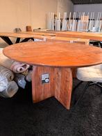 Ronde houten eettafel, Huis en Inrichting, Tafels | Eettafels, Ophalen, Zo goed als nieuw, Rond