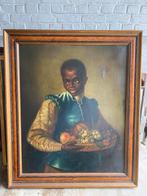 Tableau / Peinture à l’Huile Africaine - 18e/19e Siècle, Antiquités & Art