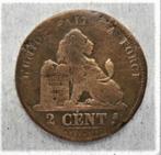 2 cents 1871 Léopold II Morin # 208 la plus rare de la série, Timbres & Monnaies, Monnaies | Belgique, Envoi, Monnaie en vrac