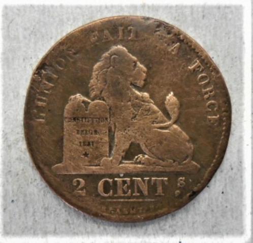 2 cents 1871 Léopold II Morin # 208 la plus rare de la série, Timbres & Monnaies, Monnaies | Belgique, Monnaie en vrac, Autre