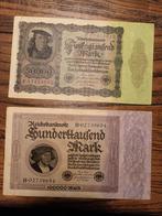 Prachtige 50.000 & 100.000 Mark 1922-1923!, Postzegels en Munten, Ophalen of Verzenden, Duitsland, Setje