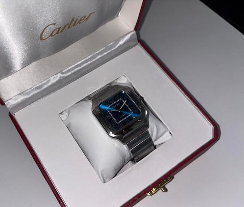 Cartier Santos 4075 NIEUWSTAAT + doos en papierwerk, Handtassen en Accessoires, Horloges | Heren, Nieuw, Ophalen