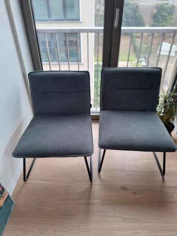 Set lounge chairs blauw/grijs 2pc beschikbaar voor biedingen