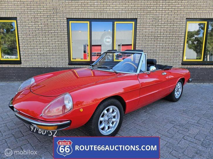 Alfa Romeo Spider 2.0 Coda Tronca | 1974 | Route 66 Auctions, Auto's, Oldtimers, Bedrijf, Te koop, Alfa Romeo, Benzine, Overige carrosserie
