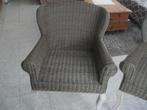 2 rieten (rotan) stoelen, zeteltjes, fautteuils, Riet of Rotan, Zo goed als nieuw, Ophalen