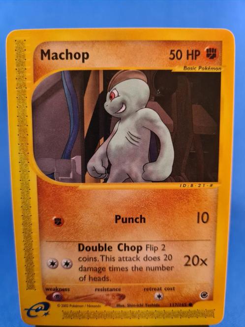 Machop 117/165 - Expedition Base Set, Hobby en Vrije tijd, Verzamelkaartspellen | Pokémon, Zo goed als nieuw, Verzenden