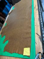 Cognac kleur vintage halve huid 1.5 mm dik soepel&glad A-500, Ophalen of Verzenden, Zo goed als nieuw