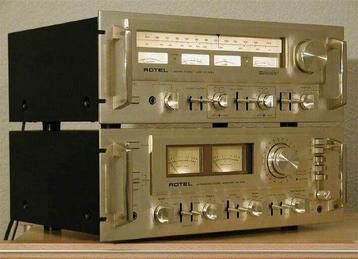VERSTERKER -TUNER TOP VINTAGE DUO ROTEL IN MINT CONDITIE  beschikbaar voor biedingen