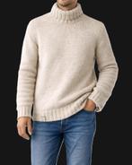 Pull à col roulé en laine Napapijri taille M, Enlèvement ou Envoi, Beige, Napapijri, Porté