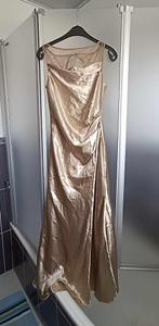 Jurk - Aansluitend - Goud - Open Rug - Medium - Dames - €45, Kleding | Dames, Galajurk, Overige kleuren, Gedragen, Ophalen