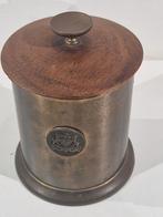 Koperen thee of koffie pot met houten deksel , kurk ,  italy, Ophalen of Verzenden