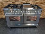 🔥 Poêle Luxe Boretti 120 cm Inox 7 Brûleurs 2 Grands Fours, Electroménager, Cuisinières, Comme neuf, 5 zones de cuisson ou plus