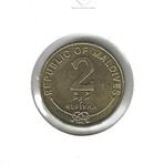 Maldives, 2 Rufiyaa AH1428(2007), magnetisch., Postzegels en Munten, Ophalen of Verzenden, Zuid-Azië, Losse munt