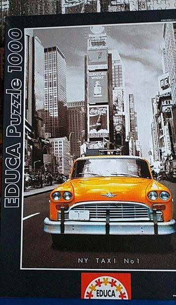 Puzzle NY Taxi N1 - 1000 pièces Educa, Enlèvement ou Envoi, 500 à 1500 pièces, Comme neuf, Puzzle
