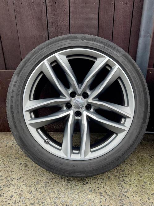 Audi 21" velgen met zomerbanden A6/S6/RS6 - Q7/SQ7 - Q8/SQ8, Auto-onderdelen, Banden en Velgen, Velg(en), Zomerbanden, 21 inch