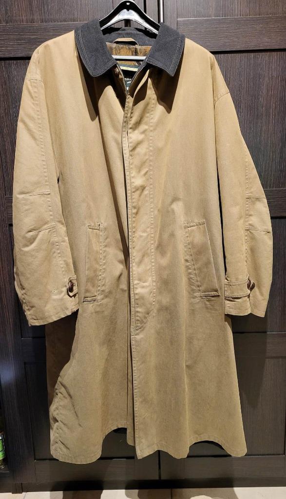 Vintage lange herenjas (trench), Kleding | Heren, Jassen | Winter, Gedragen, Maat 56/58 (XL), Beige, Ophalen of Verzenden