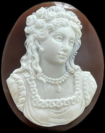 Kamee Cameo Schelp Sieraad Hanger Antiek beschikbaar voor biedingen