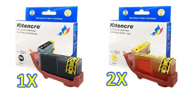 Cartouches d'encre 521 pour Canon neuves, Computers en Software, Printerbenodigdheden, Nieuw, Cartridge, Ophalen