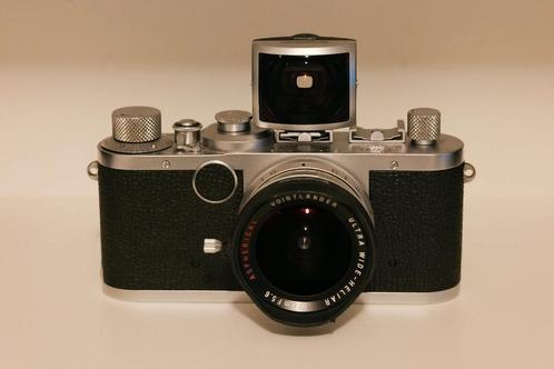 Leica IIc + Voigtländer 12mm f/5.6 + viseur 12mm + étui, Audio, Tv en Foto, Fotocamera's Analoog, Zo goed als nieuw, Leica, Ophalen of Verzenden